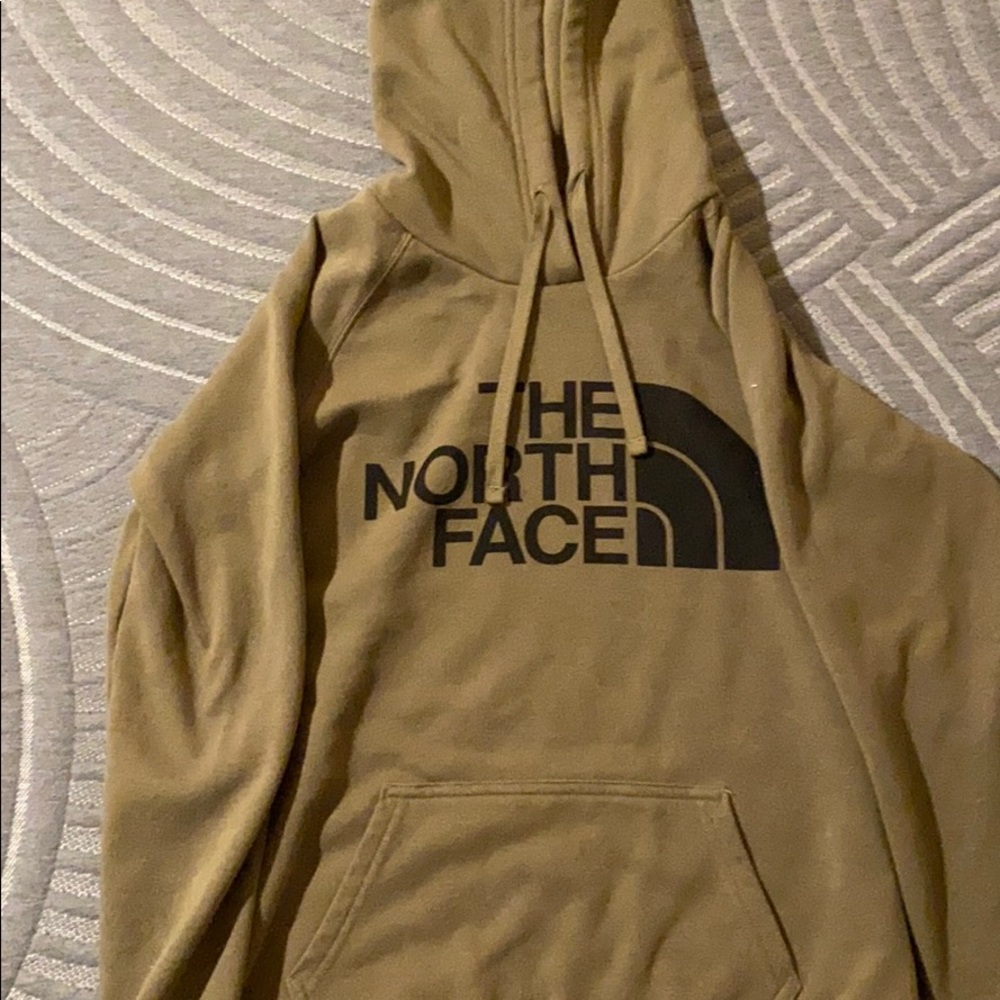 North face olive green hoodie XS
